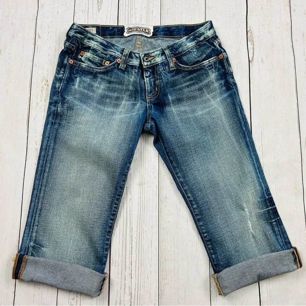 🇺🇸Big Star Sweet Factory Faded Crop Jeans Size 28